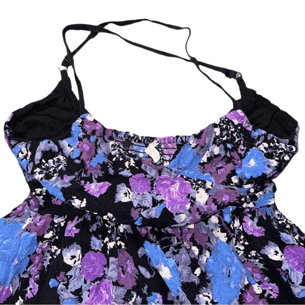 FREE PEOPLE women's purple/multi "some like it hot" boho tank, M. - Picture 4 of 5